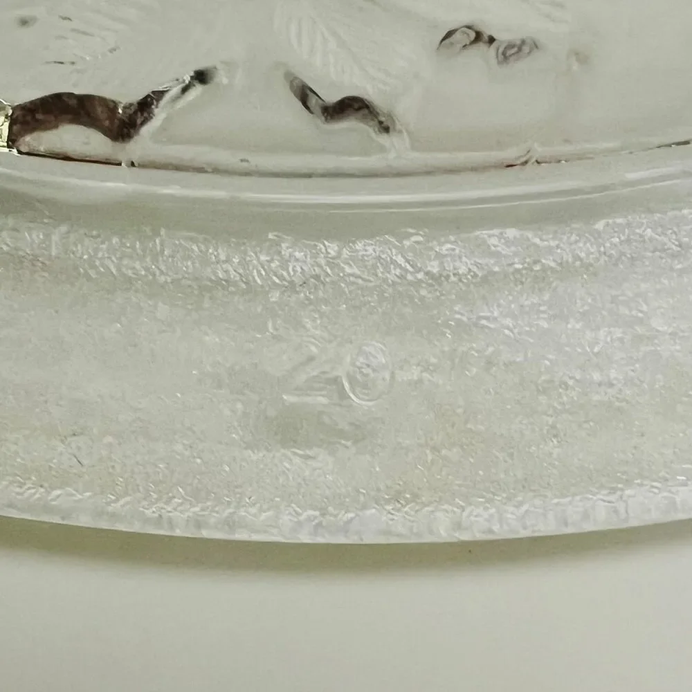 PRINCESS HOUSE Fantasia Crystal Embossed Poinsettia Pie Plate Glass